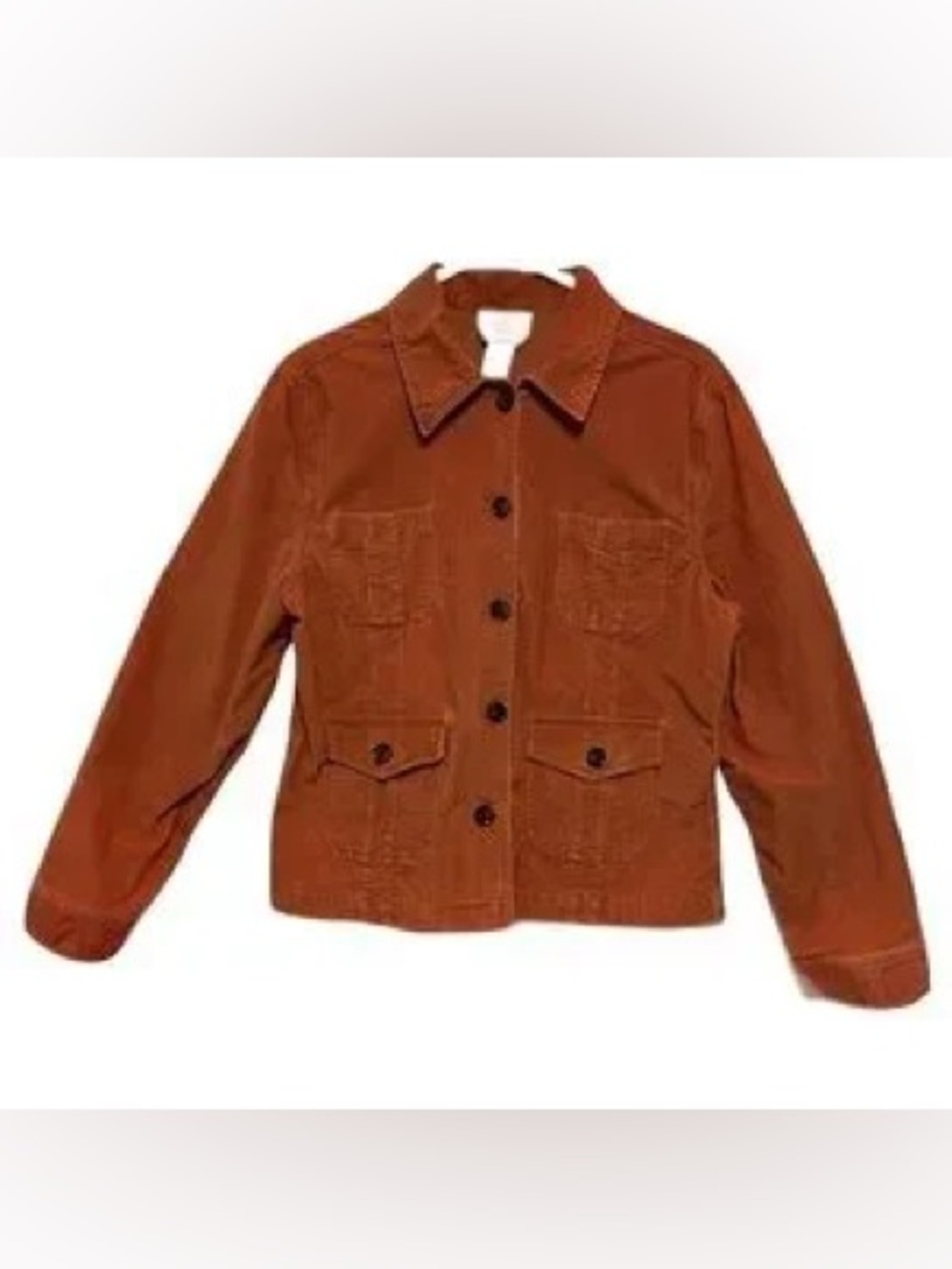 Talbots Women's Burnt Orange Utility Corduroy Jacket